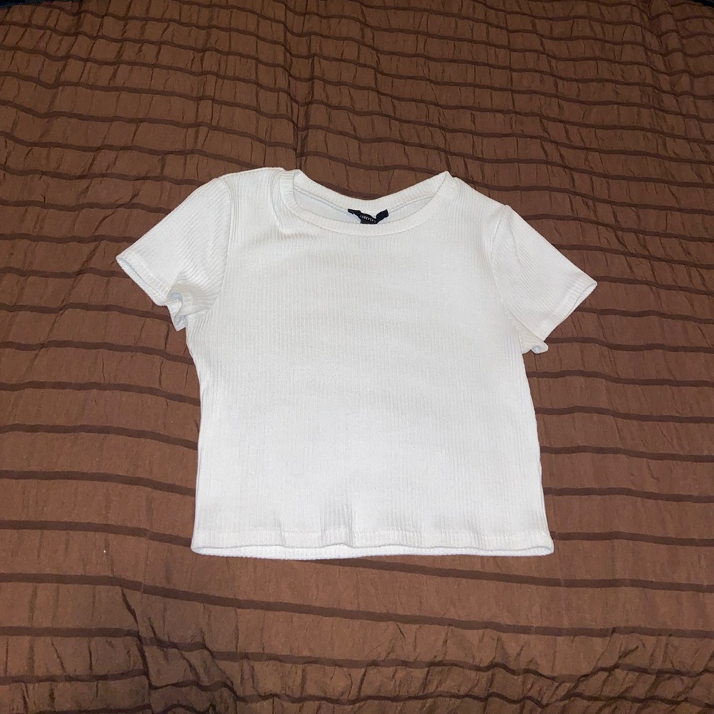white crop top